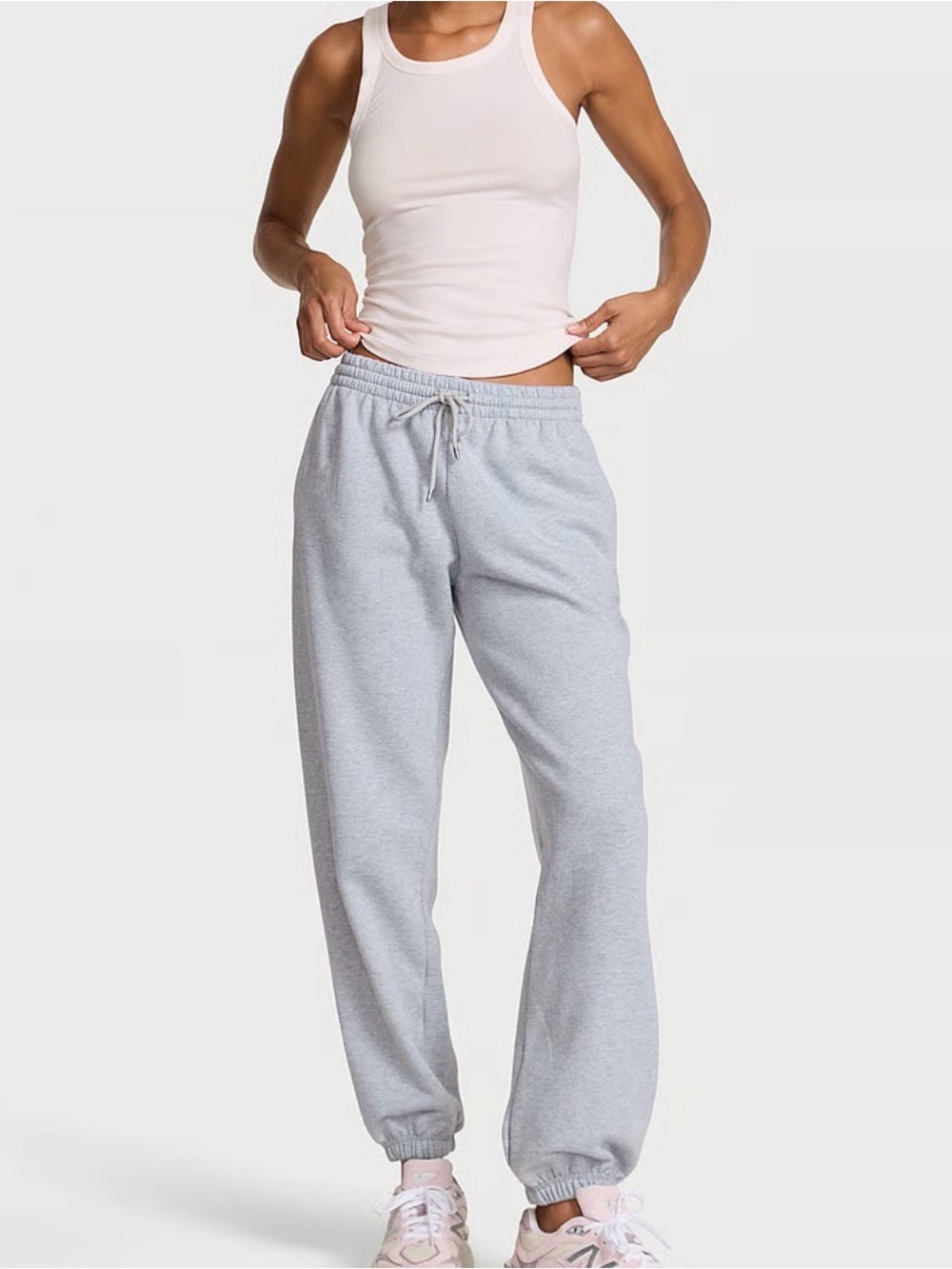 Victoria’s Secret PINK Campus Fleece Sweatpants Heather Grey Size Small